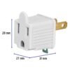 462552 46255 - Adaptador 3 a 2, blanco, a granel, Volteck