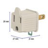 462572 46257 - Adaptador 3 a 2, gris, a granel, Volteck