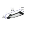 462581 46258 - Luminario suburbano plano de LED 50 W alta intensidad