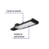 462583 46258 - Luminario suburbano plano de LED 50 W alta intensidad