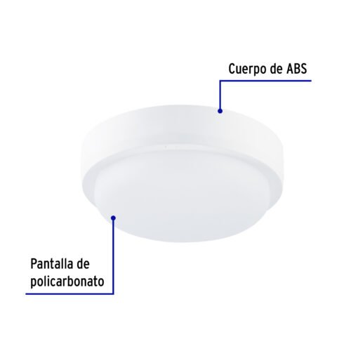 46262 - Plafón decorativo de LED 15 W redondo para baño, Volteck