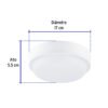 46262 - Plafón decorativo de LED 15 W redondo para baño, Volteck