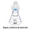 46274 - Portalámpara con sensor de movimiento 360°, Volteck