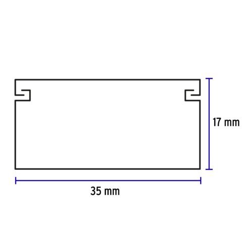 46282 - Canaleta de 1 vía 17 x 35 mm, VOLTECK