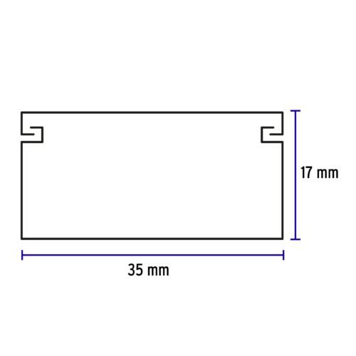 46282 - Canaleta de 1 vía 17 x 35 mm, VOLTECK