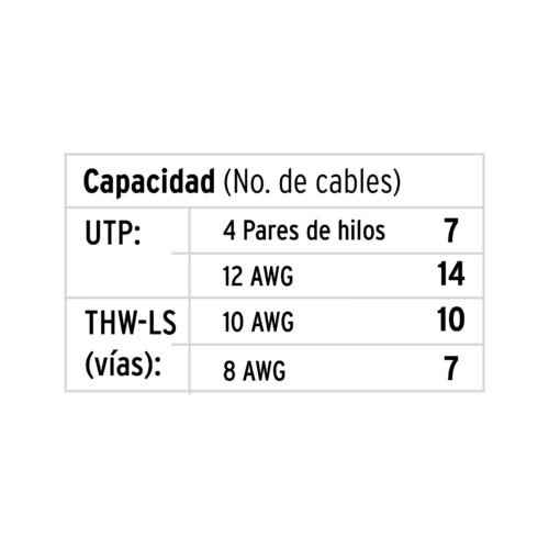 46282 - Canaleta de 1 vía 17 x 35 mm, VOLTECK