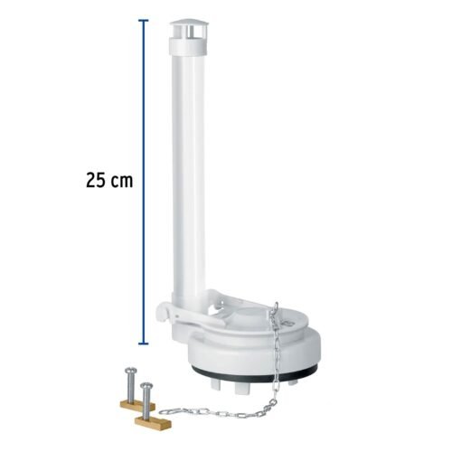 46287 - Válvula de descarga 3" para WC de 1 pza, cadena inox, Foset