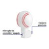 46289 - Luz de noche con lámpara E12, pelota de béisbol, Volteck
