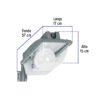 46290 - Luminario suburbano de ABS 45W con sensor de luz y lámpara