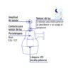 462971 46297 - Luminario suburbano metálico 45W con sensor de luz y lámpara