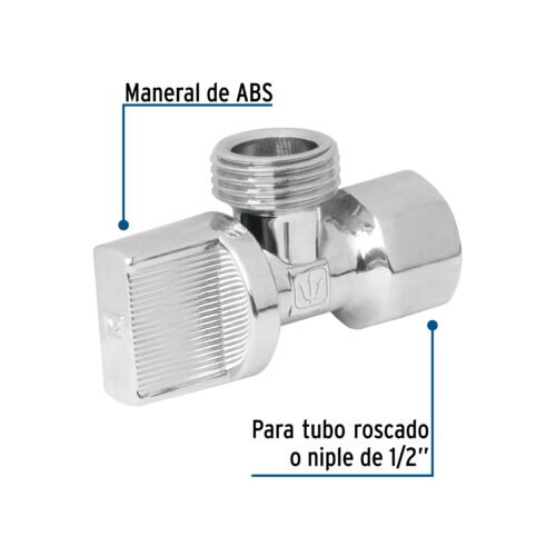 46299 - Llave angular de 1/2", 1/4 de vuelta, blíster, FOSET