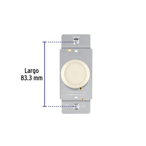 463022 46302 - Atenuador de luz giratorio, Standard, marfil, Volteck