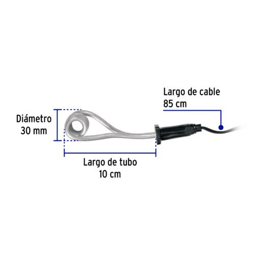 46303 - Calentador de inmersión p/agua #1 de 8 L, 400 W, Volteck