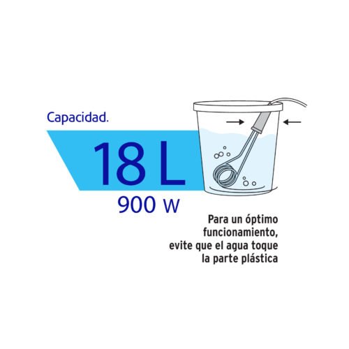 46307 - Calentador de inmersión p/agua #5 de 18 L, 900 W, Volteck