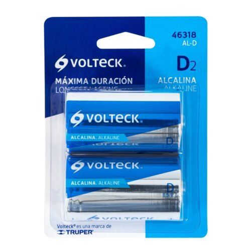 46318 - Blíster con 2 pilas alcalinas D, VOLTECK