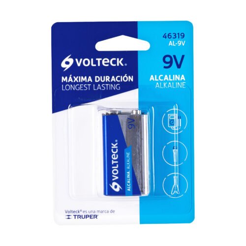 46319 46319 - Blíster con 1 pila alcalina 9V, VOLTECK