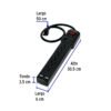46328 - Multicontacto 14 AWG 6 entradas 2 ptos. USB sup. 150J, negro