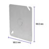 46330 - Tapa de 4" x 4" para caja cuadrada reforzada, Volteck