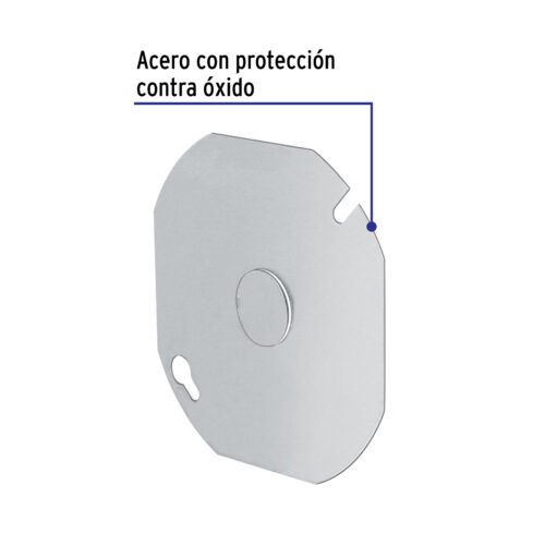 46331 - Tapa de 4" x 4" para caja octagonal, Volteck