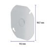 46331 - Tapa de 4" x 4" para caja octagonal, Volteck