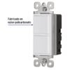 463371 46337 - Interruptor dúplex, 1 sencillo y 1 de 3 vías, línea Classic