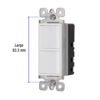 463372 46337 - Interruptor dúplex, 1 sencillo y 1 de 3 vías, línea Classic