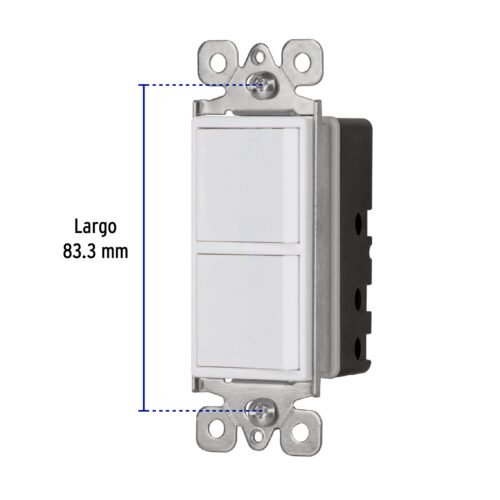 463372 46337 - Interruptor dúplex, 1 sencillo y 1 de 3 vías, línea Classic