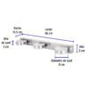 463463 46346 - Arbotante decorativo de LED 10 W con 3 spots para baño