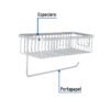 463511 46351 - Portarrollo y especiero en cromo para cocina, Foset Riviera