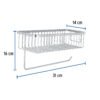 463512 46351 - Portarrollo y especiero en cromo para cocina, Foset Riviera