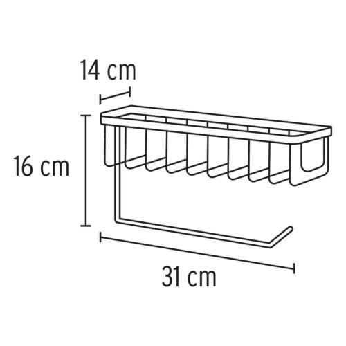 46352 - Portarrollo y especiero en satín para cocina, Foset Riviera