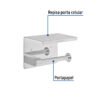 46354 - Portarrollo cromo con soporte para celular, Foset Riviera