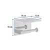 46354 - Portarrollo cromo con soporte para celular, Foset Riviera