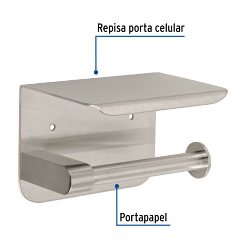 463551 46355 - Portarrollo satín con soporte para celular, Foset Riviera
