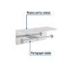 46356 46356 - Portarrollo doble en cromo con soporte para celular, Riviera
