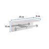 463562 46356 - Portarrollo doble en cromo con soporte para celular, Riviera