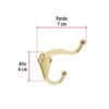 46358 46358 - Gancho tipo perchero sombrero y abrigo, 4cm, antiguo, HERMEX