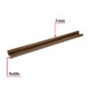 46363 - Guardapolvo con funda 95 cm, café, HERMEX