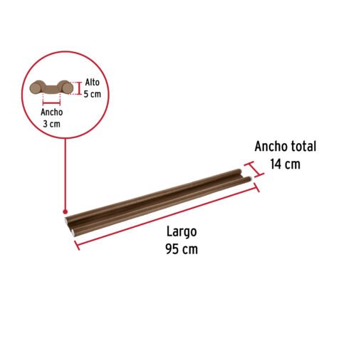 46363 - Guardapolvo con funda 95 cm, café, HERMEX