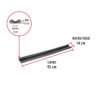 46364 - Guardapolvo con funda 95 cm, negro, HERMEX