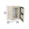 46380 - Gabinete metálico, 250 x 200 mm, VOLTECK