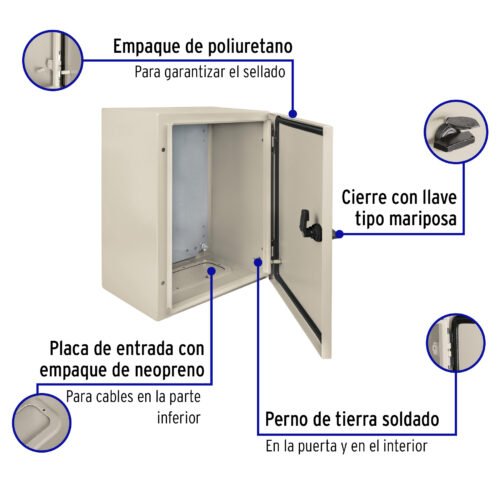 46383 - Gabinete metálico, 400 x 300 mm, VOLTECK