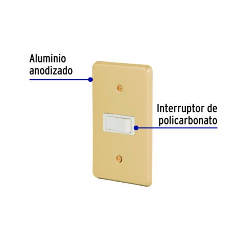 463861 46386 - Placa armada con interruptor sencillo, línea Económica