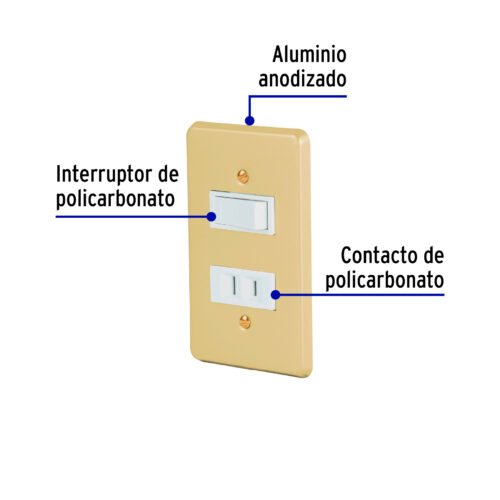 46388 - Placa armada contacto e interruptor, línea Económica
