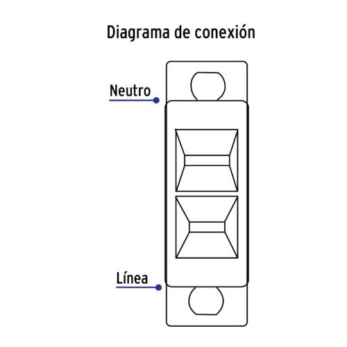 46390 - Placa armada 2 contactos polarizados línea Económica