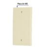 46400 - Placa de ABS ciega, Standard, marfil, Volteck