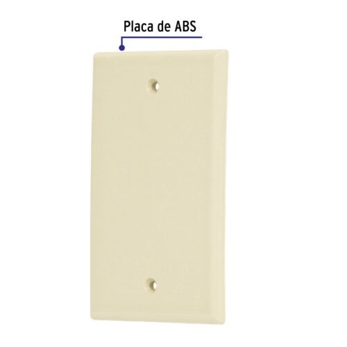 46400 - Placa de ABS ciega, Standard, marfil, Volteck