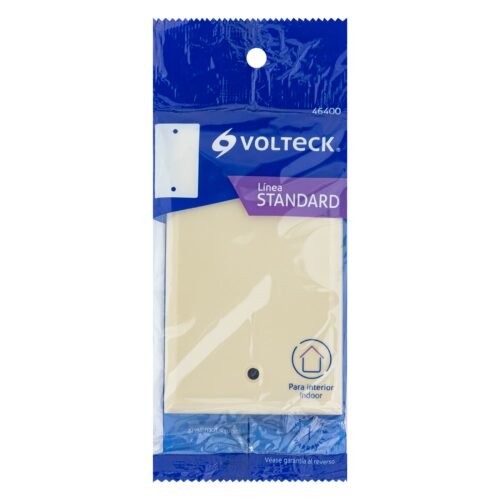 46400 - Placa de ABS ciega, Standard, marfil, Volteck