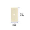 46403 - Placa de ABS pasacable, Standard, marfil, Volteck