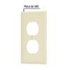 464061 46406 - Placa de ABS dúplex, Standard, marfil, Volteck